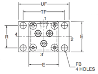 2MNR H Mounting Style Head Dimensions