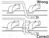 Using hose clamps to improve routing