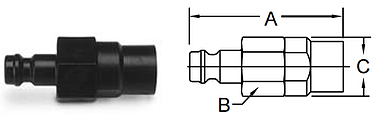 Parker Spectrum Series-Female Pipe Valved Nipple