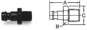 Parker Spectrum Series-Male Pipe Unvalved Nipple