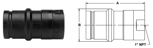 Parker PF Series-Non Spill Chemical Transfer Nipple