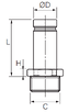Transair Male Stud Nut