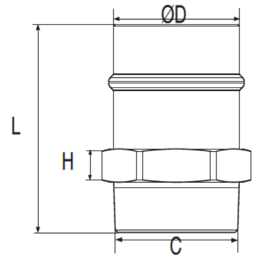 Transair Male Adaptor NPT Thread