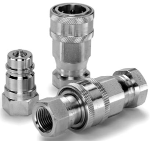 2 Sets of 1/2 NPT Hydraulic Quick Connect Couplings Ball Fitting Female and Male with Dust Caps Compatible Parker 6600 Series Gute 