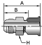 Parker 26 series 10326 crimp fitting