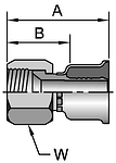 Parker 26 series 10626 crimp fitting