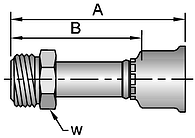 Parker 26 series 12826 crimp fitting
