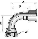 Parker 26 series 13926 crimp fitting