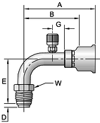 26-Series Male Tube-O - Swivel - 90° Elbow - Short Pilot