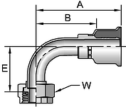 Parker 26 series 15W26 crimp fitting
