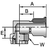Parker 26 series 15Z26 crimp fitting