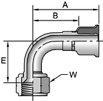 Parker 26 series 17926 crimp fitting