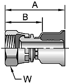 Parker 26 series 17B26 crimp fitting
