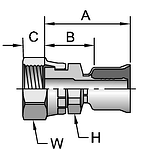 Parker 26 series 1JC26 crimp fitting