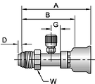 26-Series Male Tube-O - Swivel - Short Pilot