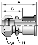 Parker 26 series 1T126 crimp fitting