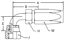 Parker 51 series 2B251 field attachable fitting