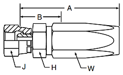 Parker 51 series 2C351 field attachable fitting