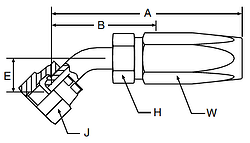 Parker 51 series 2C451 field attachable fitting