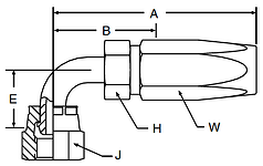 Parker 51 series 2C551 field attachable fitting