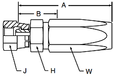 Parker 51 series 2C951 field attachable fitting