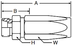 Parker 51 series 2D051 field attachable fitting