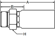 Parker 55 series 10555 crimp fitting