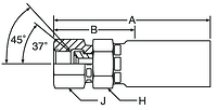 Parker 55 series 10655 crimp fitting