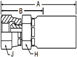 Parker 55 series 10755 crimp fitting