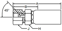 Parker 55 series 10855 crimp fitting