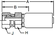 Parker 55 series 11255 crimp fitting