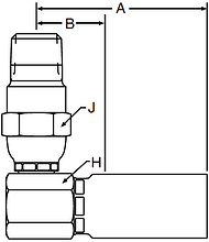Parker 55 series 11L55 crimp fitting