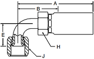 Parker 55 series 13955 crimp fitting