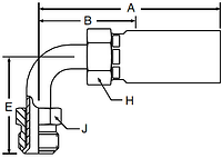 Parker 55 series 16955 crimp fitting