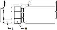 Parker 55 series 1AL55 crimp fitting