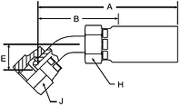 Parker 55 series 1B155 crimp fitting