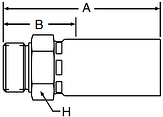 Parker 55 series 1D955 crimp fitting