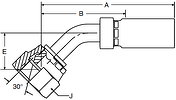 Parker 55 series 1G155 crimp fitting