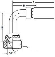 Parker 55 series 1G255 crimp fitting