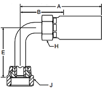 Parker 55 series 1J155 crimp fitting