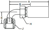 Parker 55 series 1L955 crimp fitting