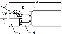 Parker 55 series 1MU55 crimp fitting