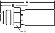 Parker 58 series 10458 crimp fitting