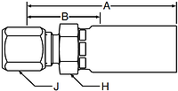 Parker 58 series 11158 crimp fitting