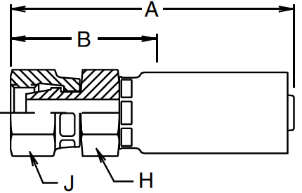 Parker 58 series 11258 crimp fitting