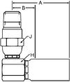 Parker 58 series 11L58 crimp fitting