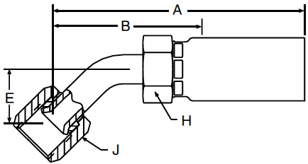 Parker 58 series 13758 crimp fitting