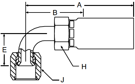 Parker 58 series 13958 crimp fitting