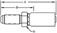 Parker 58 series 13E58 crimp fitting