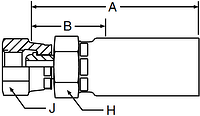 Parker 58 series 19258 crimp fitting